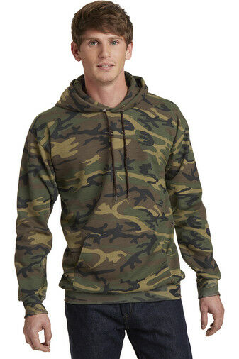 PORT & COMPANY WOODLAND CAMO HOODED SWEATSHIRT