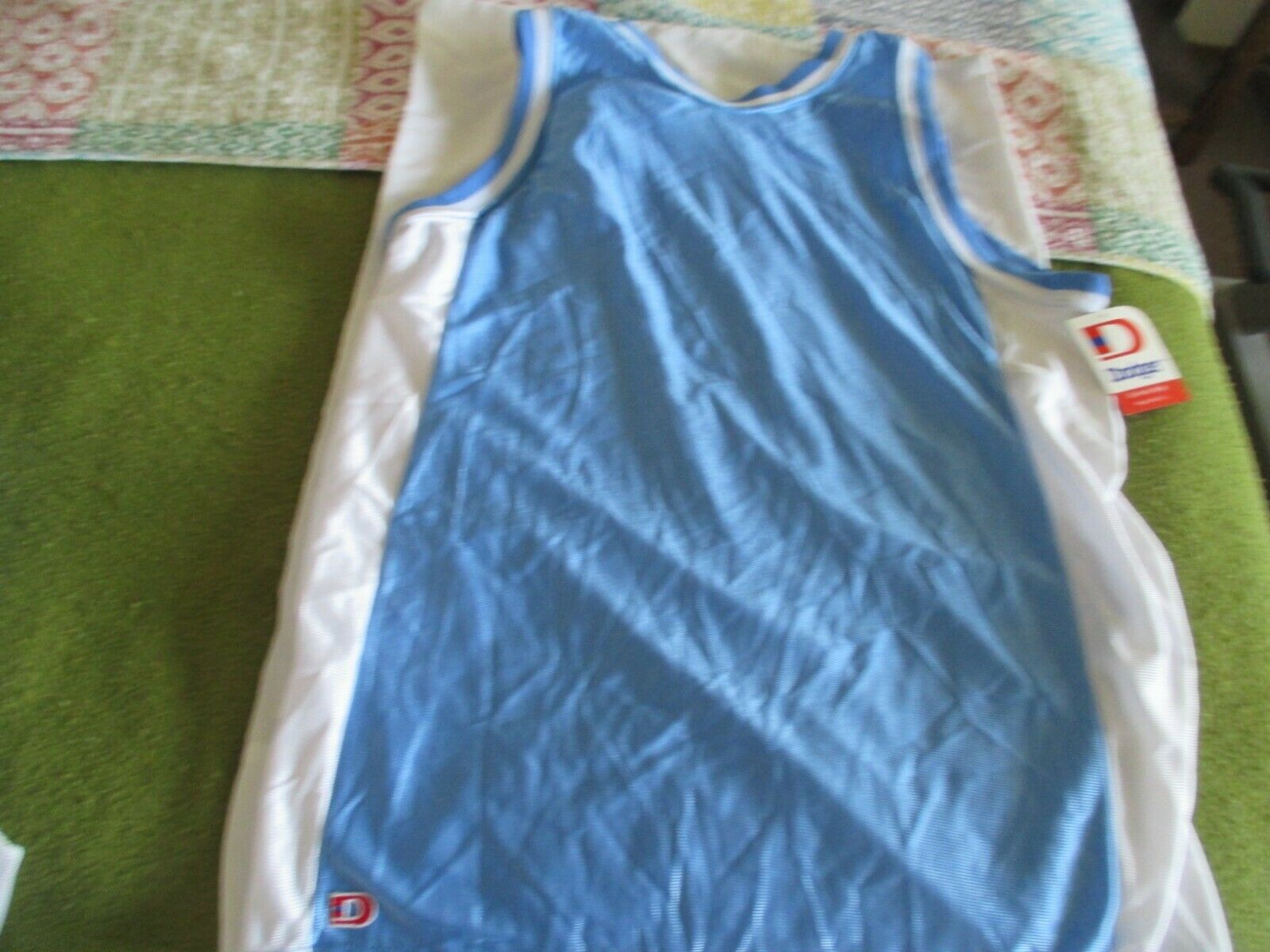 DODGER TWO COLOR COLUMBIA BLUE/WHITE  BASKETBALL  JERSEY -ADULT  X-LARGE