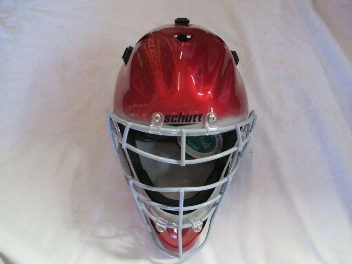 SCHUTT 2966 HOCKEY STYLE CATCHERS HELMET(RED) – Athletics Galore