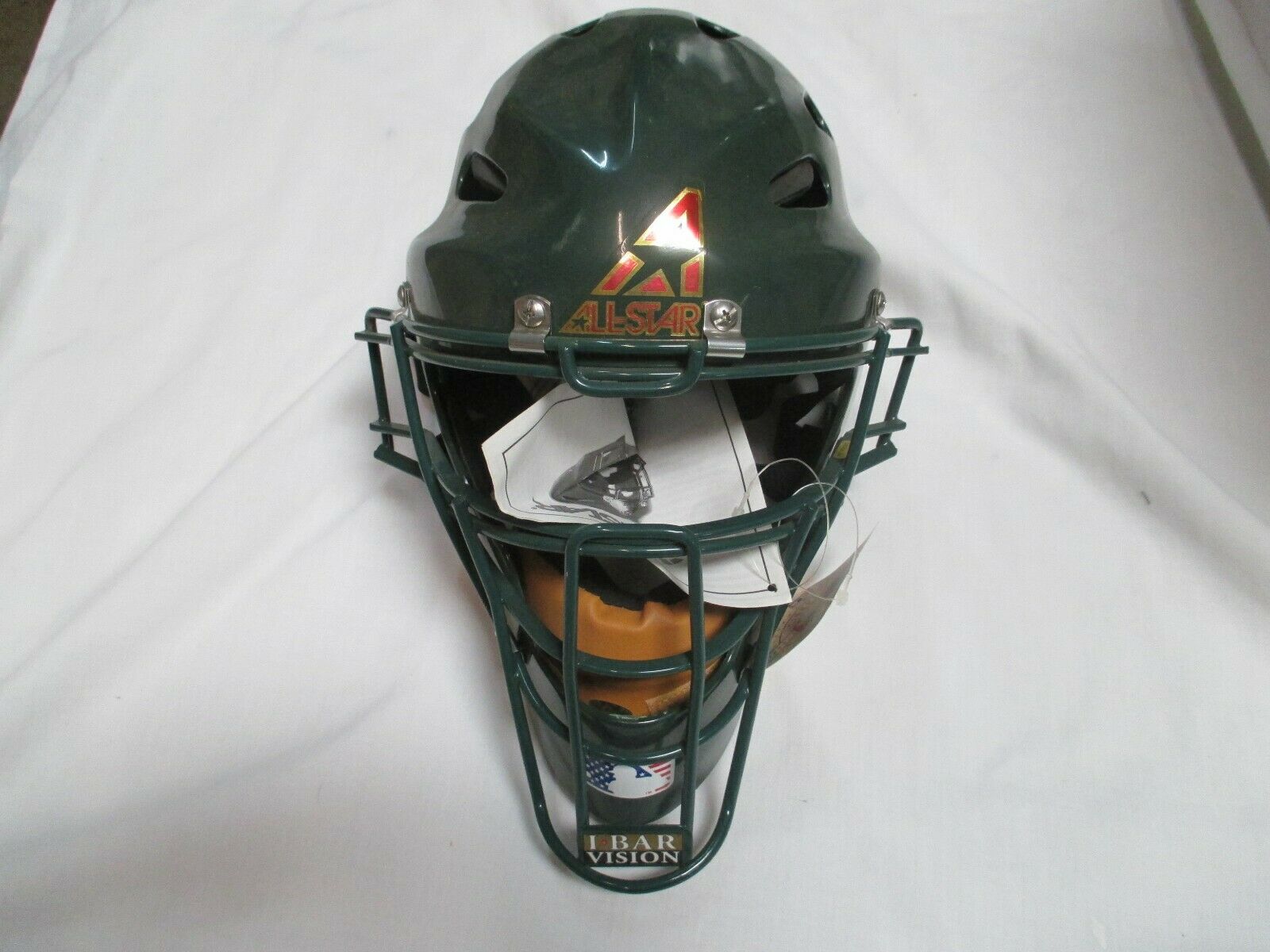 ALL-STAR 2210 DK GREEN YOUTH HOCKEY STYLE CATCHERS HELMET