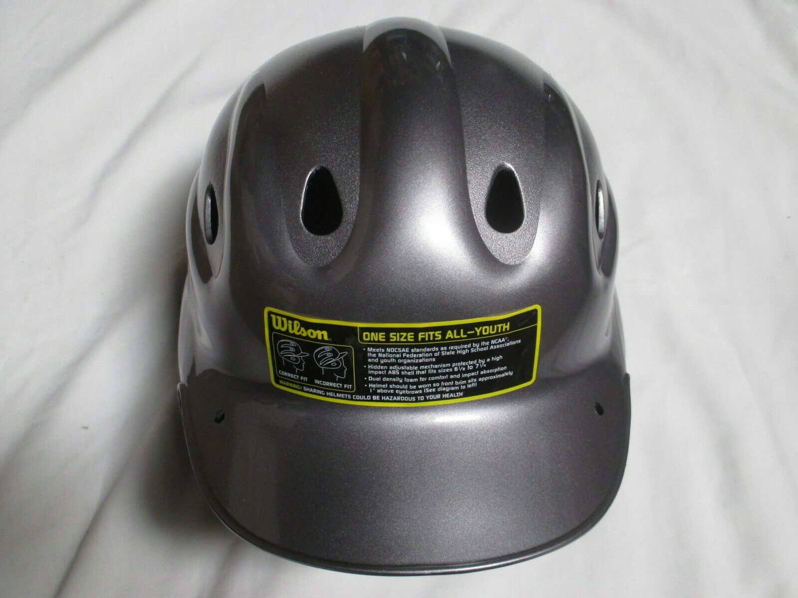 A5256 YOUTH METALLIC  SILVER BATTING HELMET