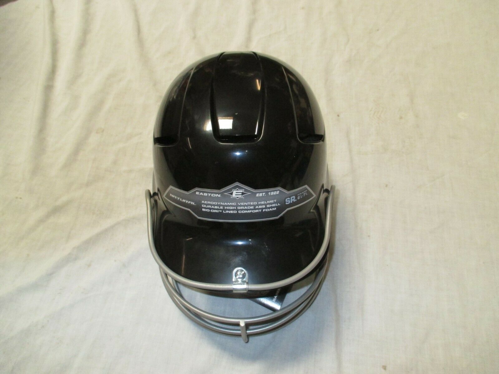 Eason Natural  Batting Helmet w/ Mask Sr- Gloss  Black