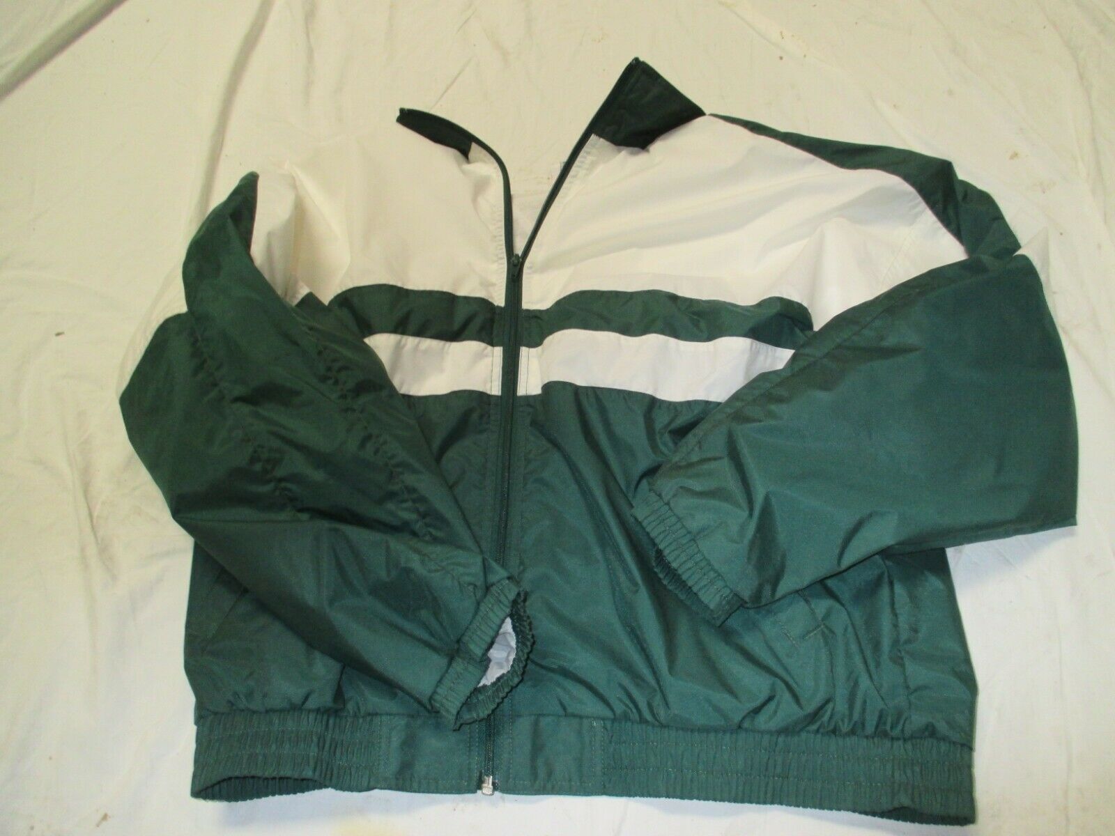 HARTWELL  2120 WIND BREAKER DK GREEN/WHITE FLANNEL LINED ADULT LARGE