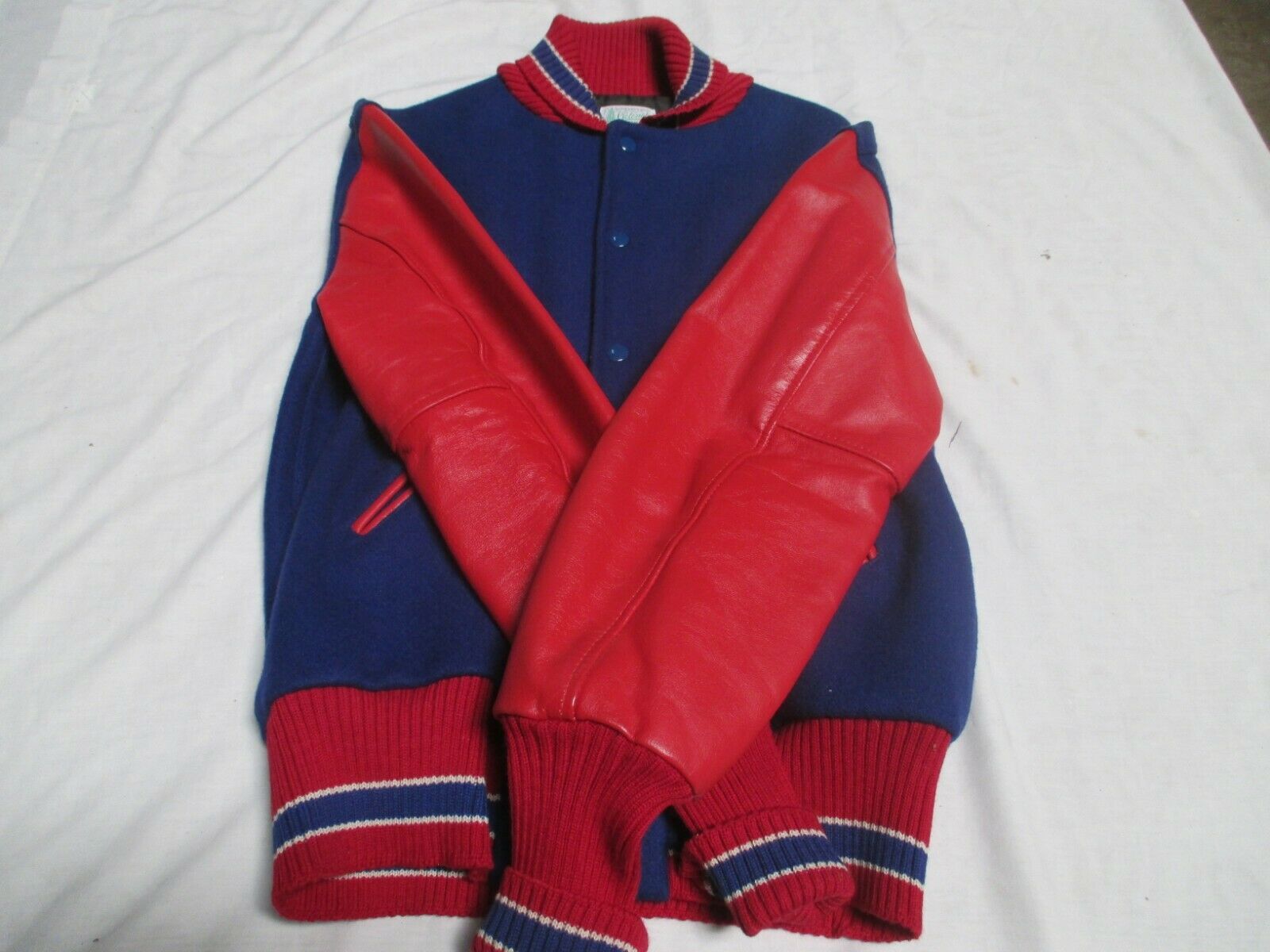 CENTRALIA LETTER JACKET ROYAL WITH RED SLEEVES WITH RYL/WHT/RED TRIM
