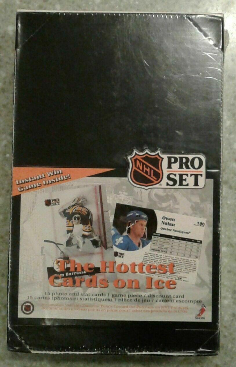 PRO SET 1991-1992  NHL  HOCKEY TRADING CARDS (BOX OF 36 PACKS)