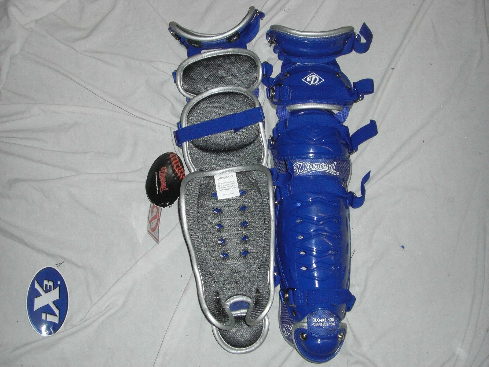 DIAMOND DLG-iX3 130 BASEBALL/SOFTBALL CATCHERS  LEG GUARD - ROYAL