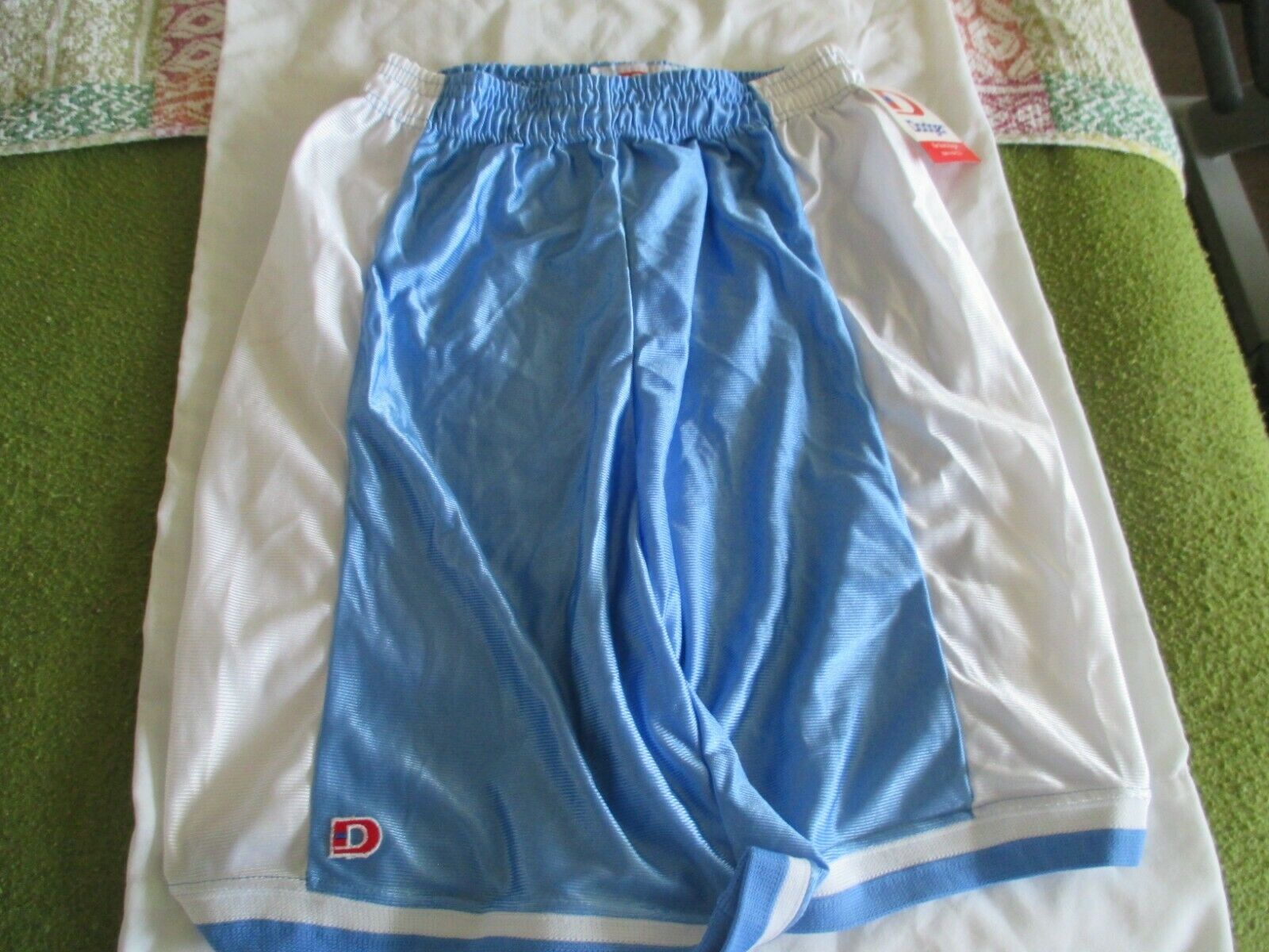 DODGER TWO COLOR COLUMBIA BLUE/WHITE  BASKETBALL  SHORTS -ADULT  X-LARGE
