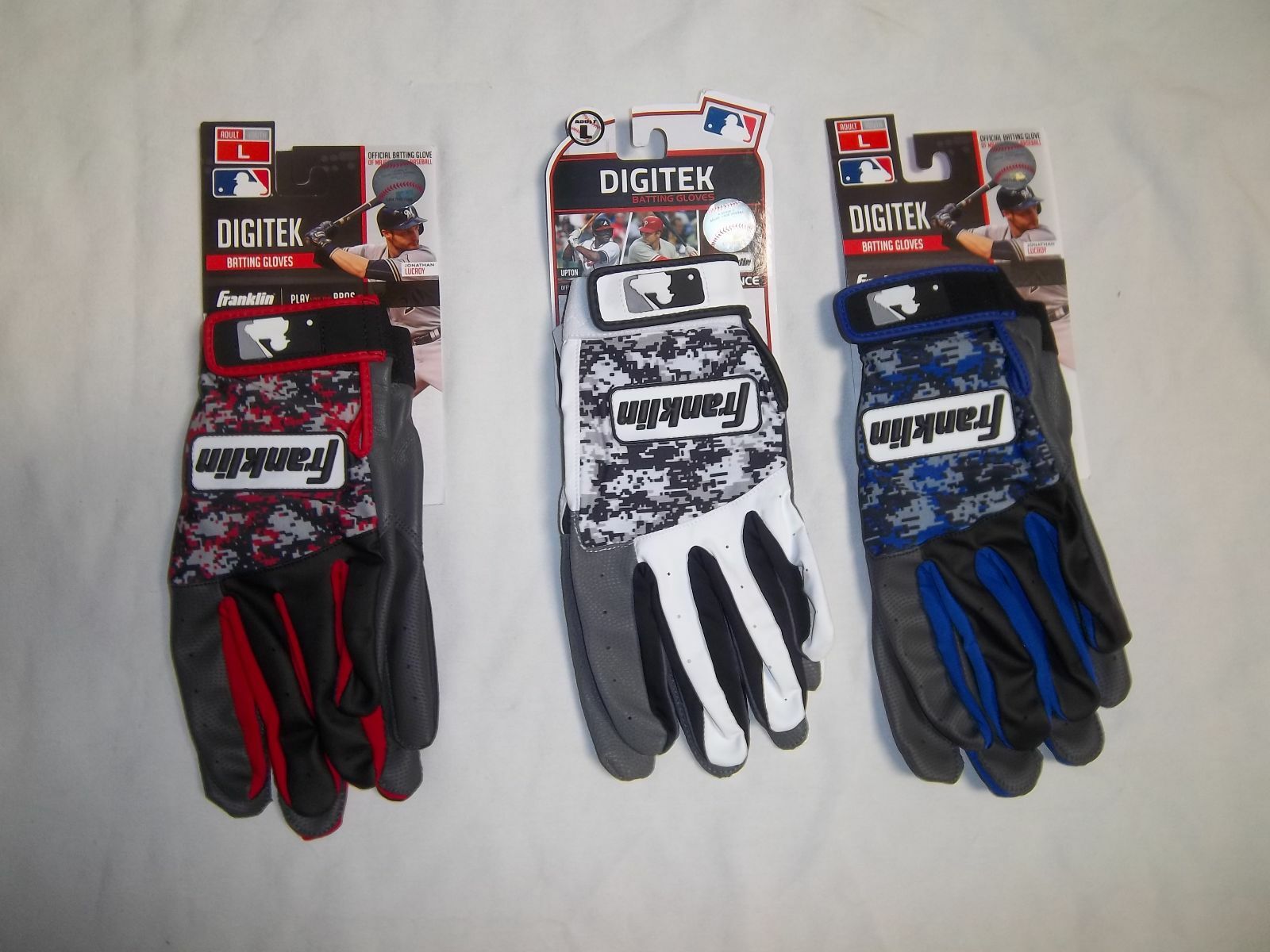 FRANKLIN 2016 ADULT DIGITEK  BATTING GLOVES - VARIOUS COLORS ADULT LARGE ONLY