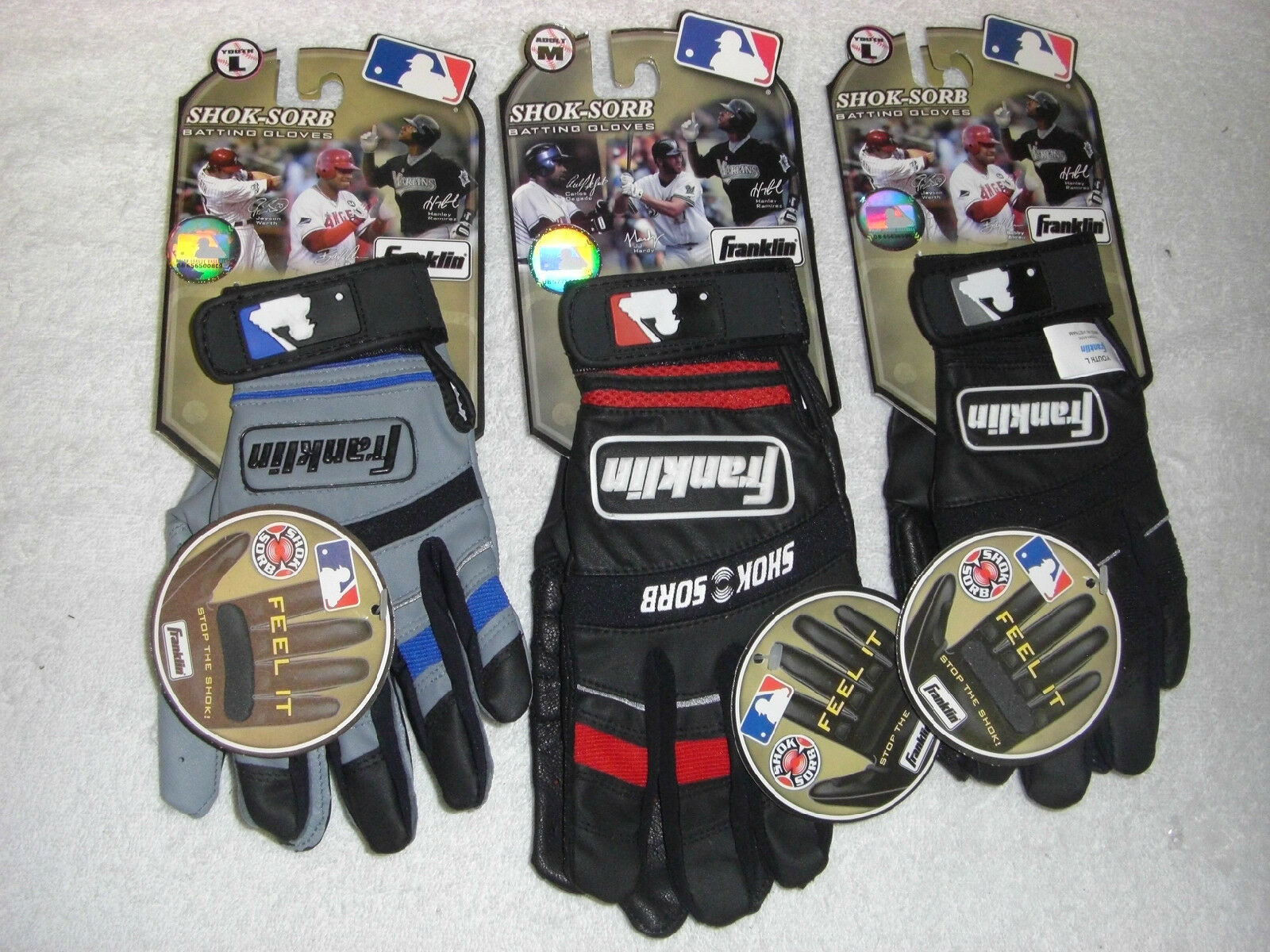 FRANKLIN SHOK-SORB BATTING GLOVES