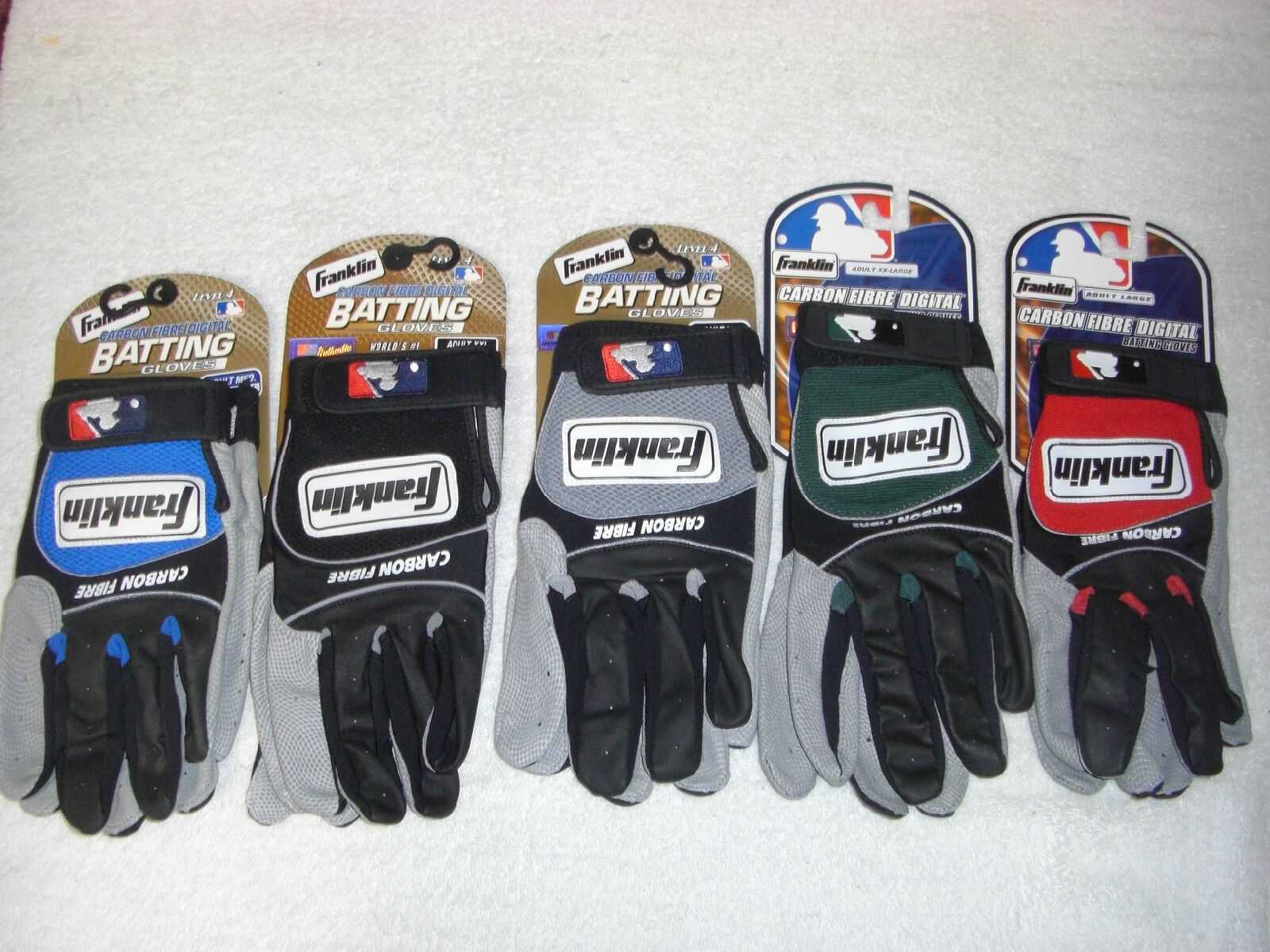 FRANKLIN CARBON FIBRE DIGITAL PRO BATTING GLOVES