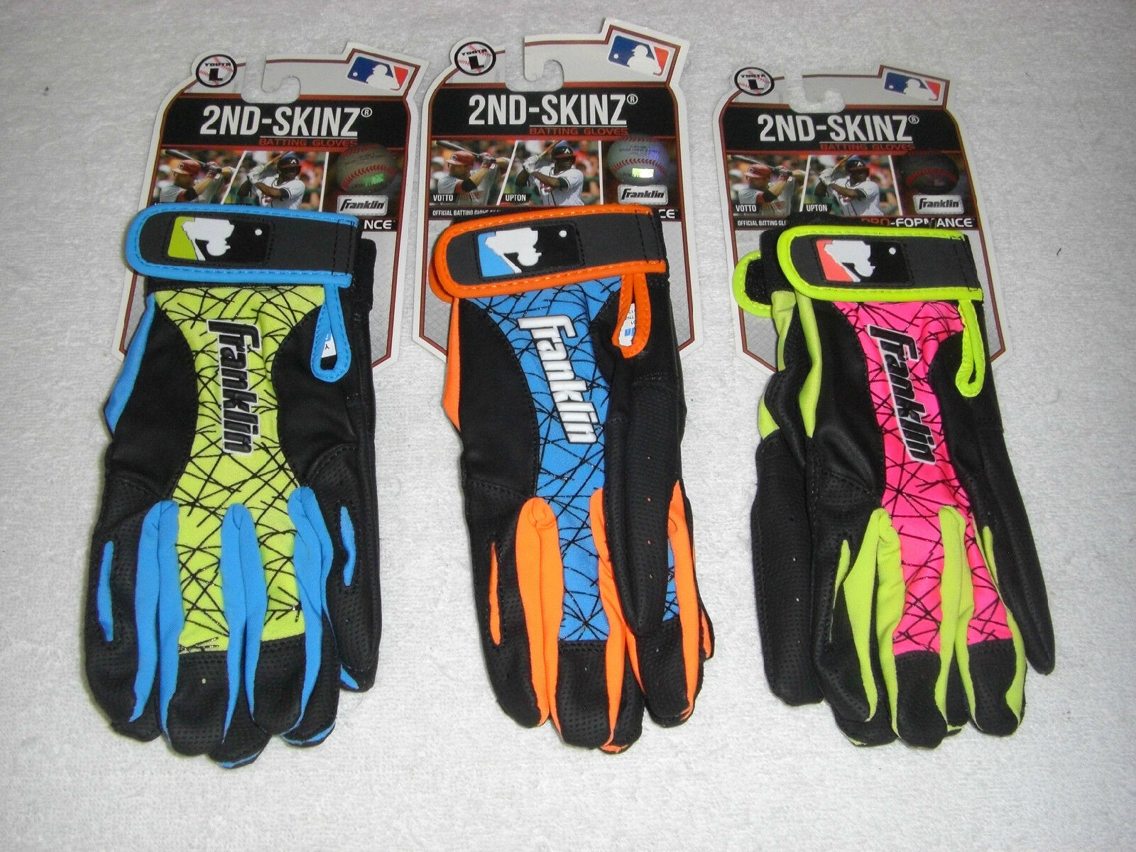 FRANKLIN 2ND SKINZ YOUTH LARGE BATTING GLOVES