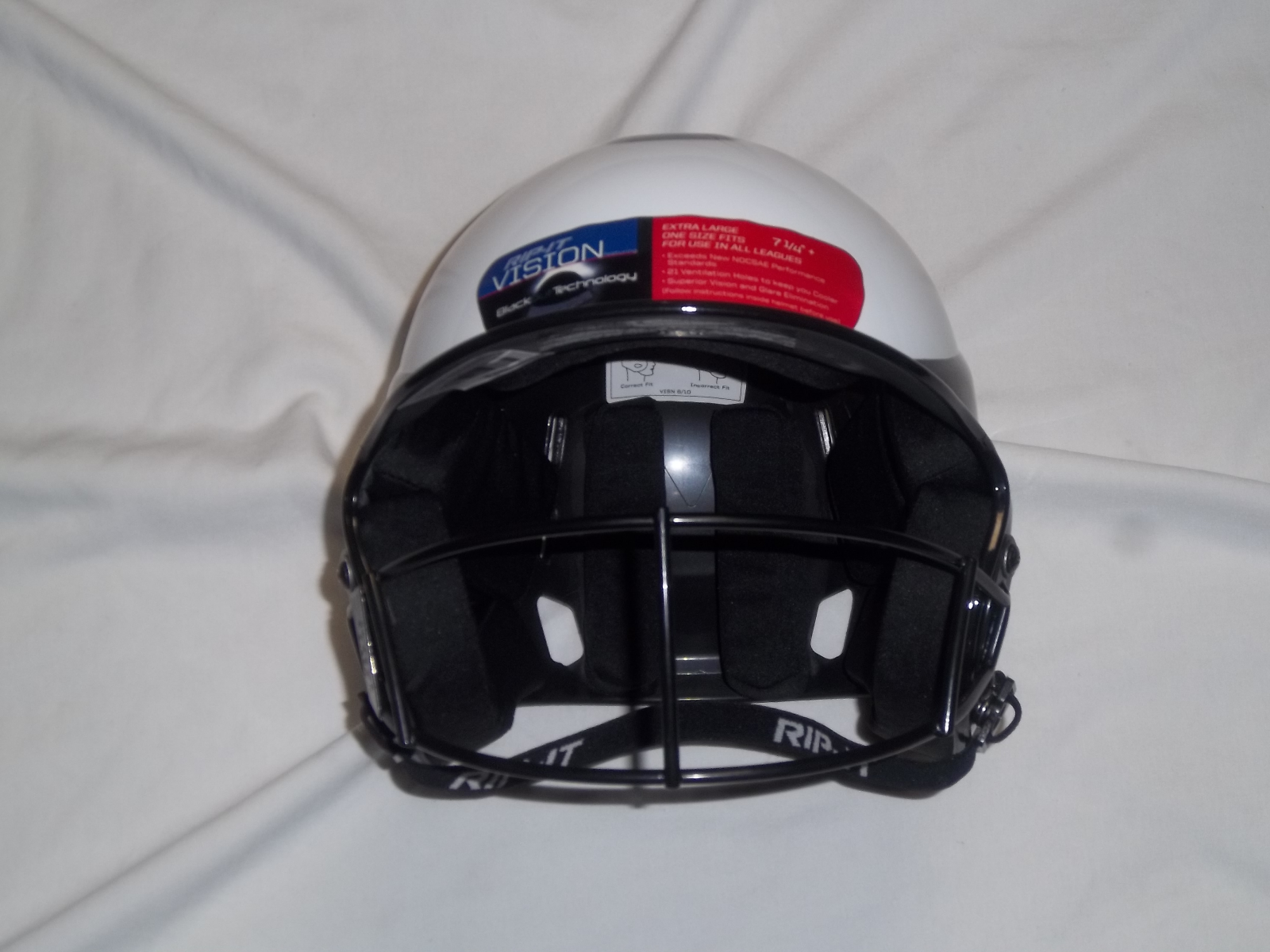 extra large football helmet used RIP-IT VISION SOFTBALL BATTING HELMET WITH FACE MASK SIZE X-LARGE – Athletics Galore