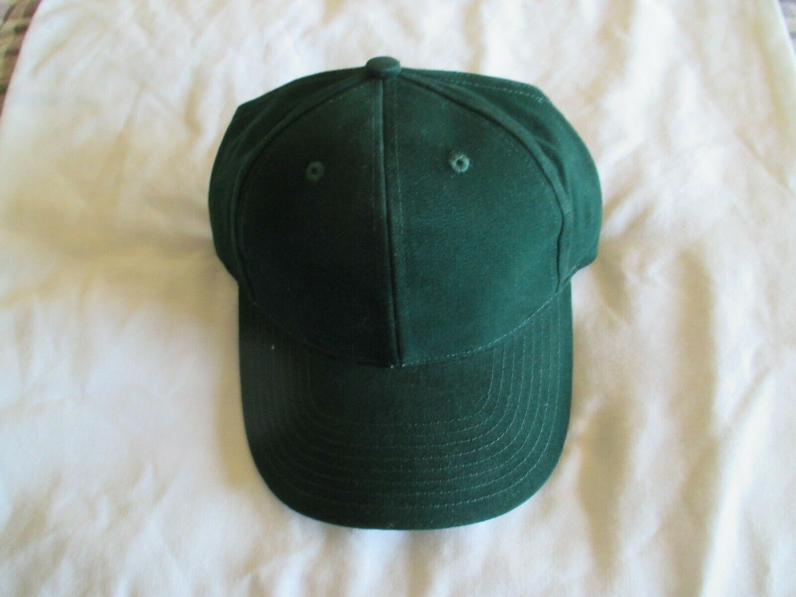 Plain Fitted Hat - Forest Green, 7 1/8 