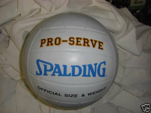 SPALDING WHITE PROSERVE RUBBER  VOLLEYBALL
