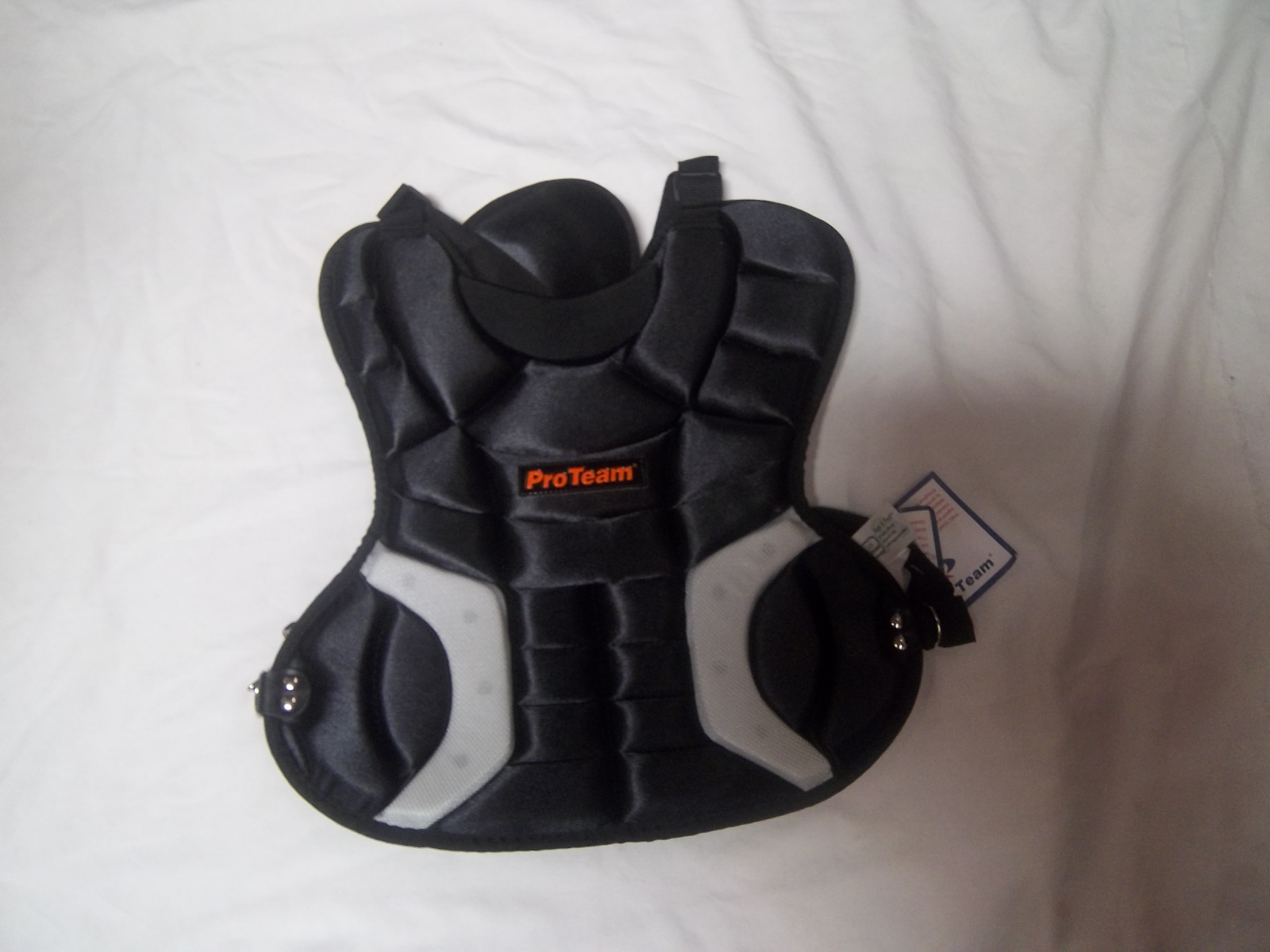 PRO TEAM CPW13.5PT BASEBALL CATCHERS  CHEST PROTECTOR COLOR BLACK/GREY