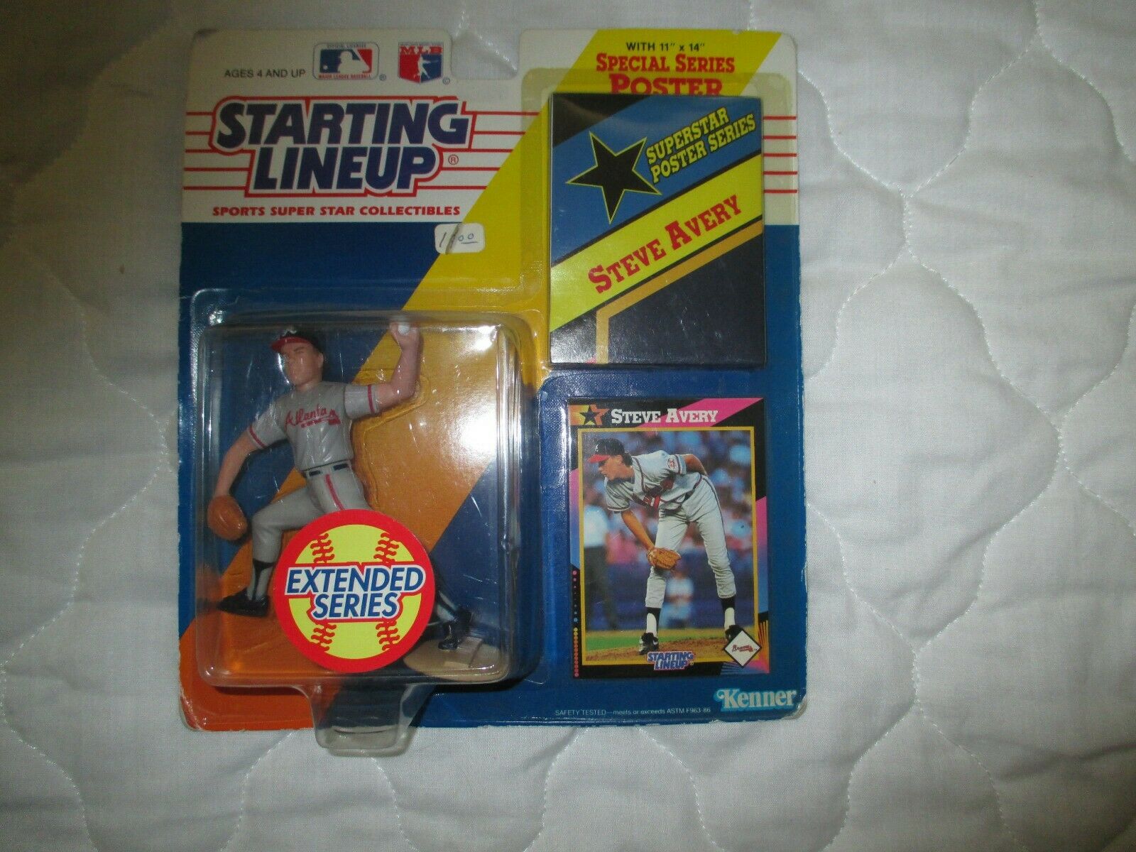 KENNER 1992 STARTING LINEUP -MLB  STEVE AVERY ATLANTA BRAVES