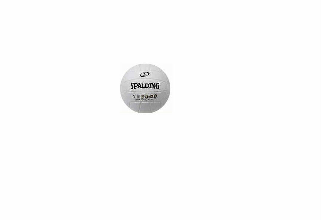 SPALDING TF-5000 INDOOR  WHITE LEATHER VOLLEYBALL