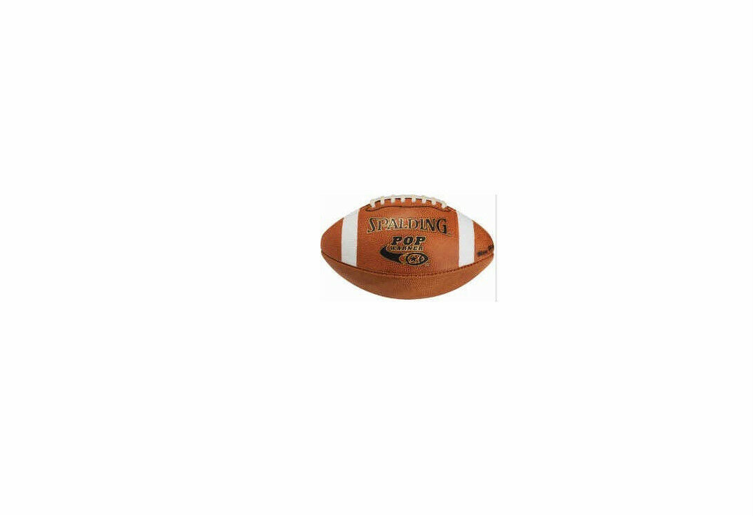 Spalding 62-9589 Pop Warner Mitey Mite Leather Football With Stripes 2012 MODEL